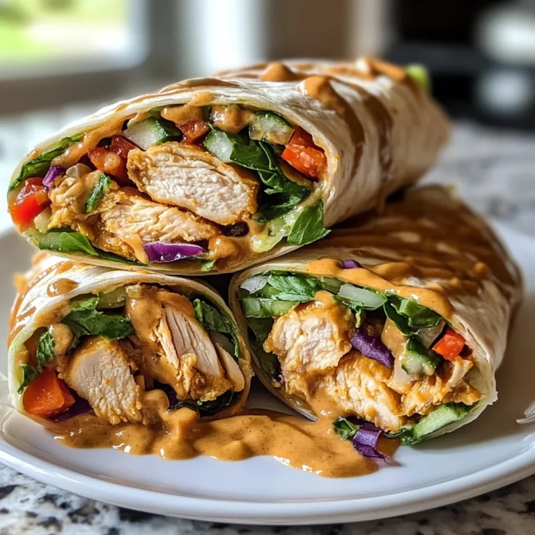 Thai Peanut Chicken Wraps