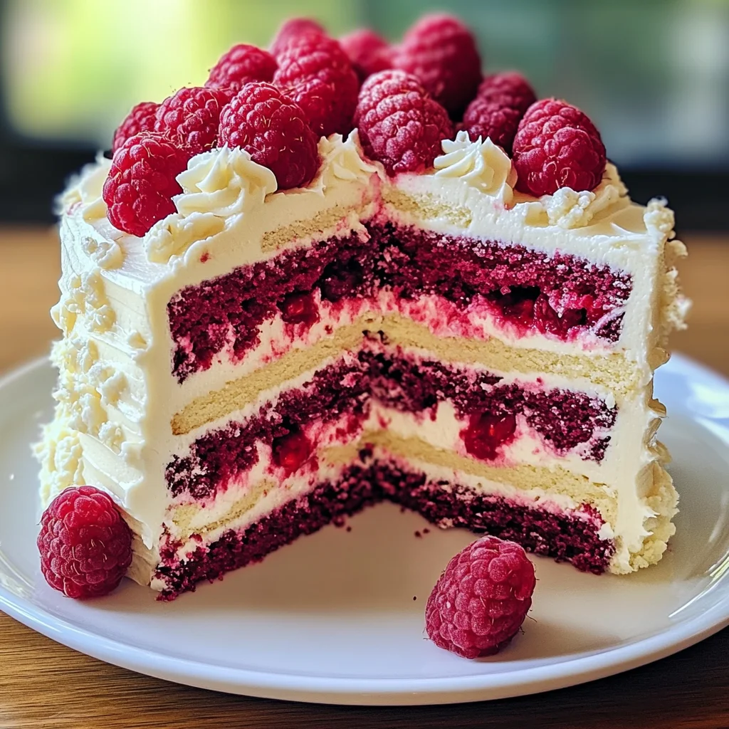 White Chocolate Raspberry Cake