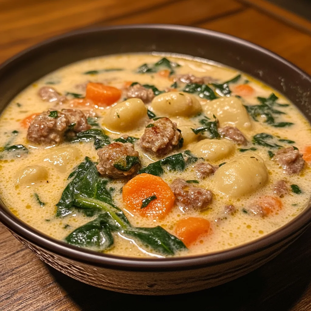 Creamy Sausage Gnocchi Soup