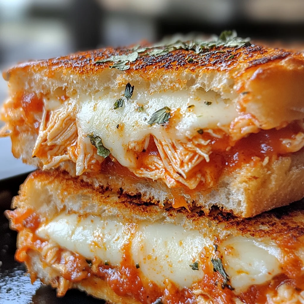 Lazy Chicken Parmesan Grilled Cheese