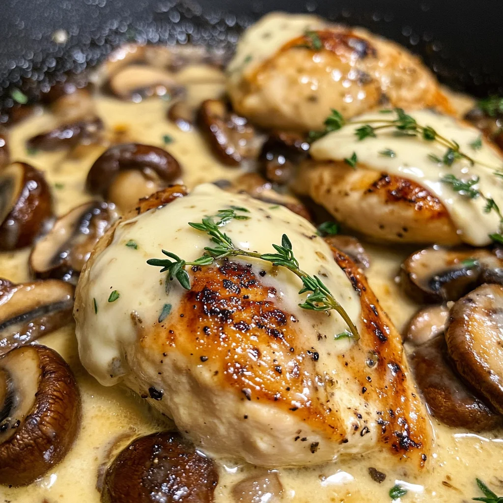 Mushroom Asiago Chicken