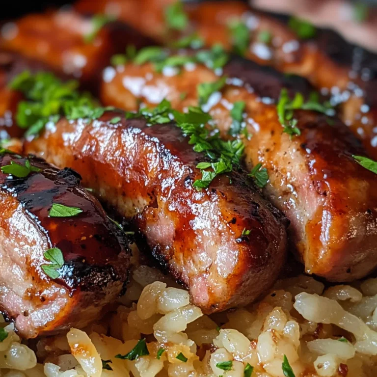One-Pan Sweet and Tangy BBQ Sausage Rice