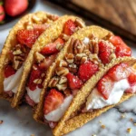 Strawberry Crunch Cheesecake Tacos
