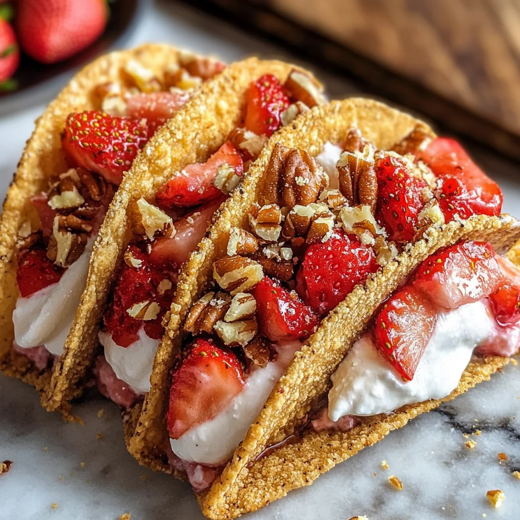 Strawberry Crunch Cheesecake Tacos