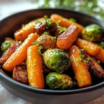 Crispy Maple Glazed Carrots & Brussels Sprouts Recipe Delight