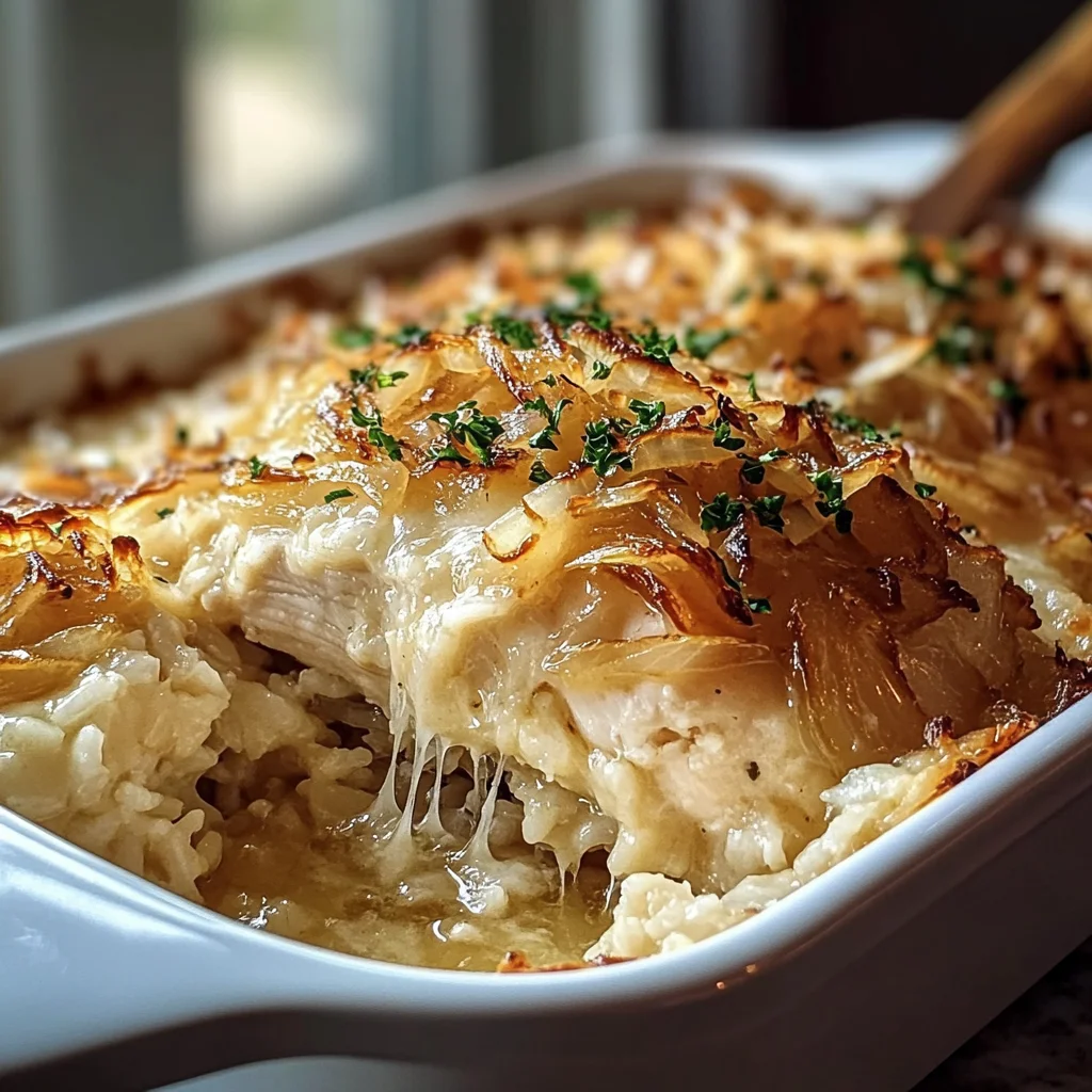 Delicious French Onion Chicken Rice Bake Recipe to Try Now!