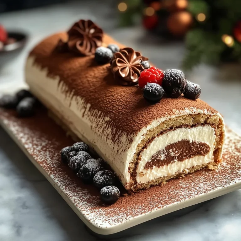 Gourmet Tiramisu Yule Log Cake Recipe – Indulge in Delight!