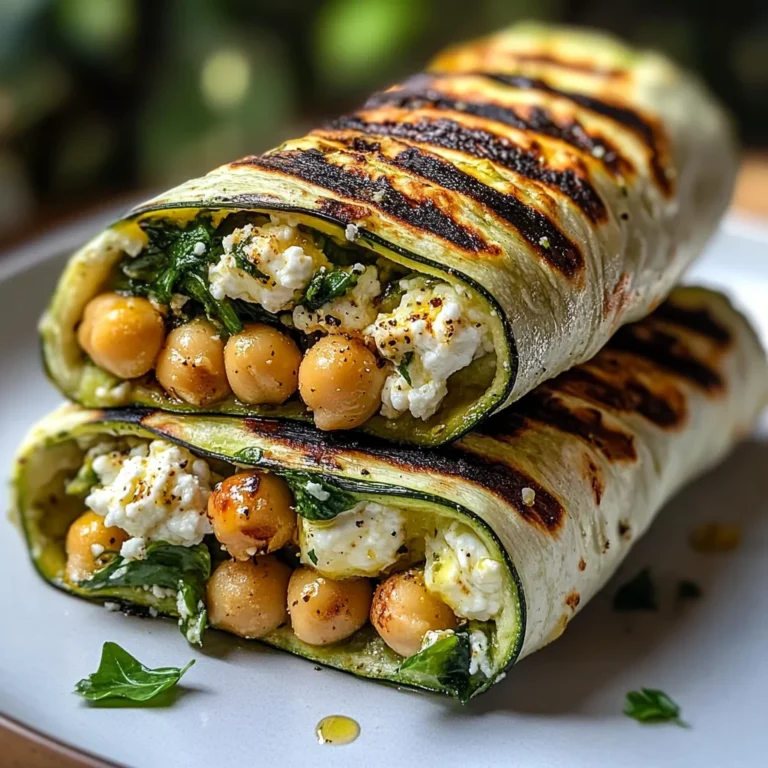 Grilled Zucchini Feta Chickpea Wrap - Healthy & Delicious Recipe