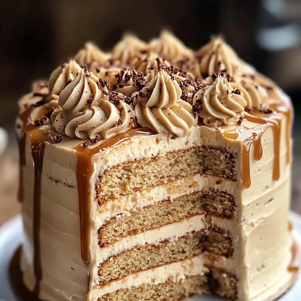 Indulge in Caramel Coffee Buttercream Cake Delight Today!