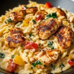One Pot Cajun Chicken Alfredo Orzo - Flavor in Every Bite!